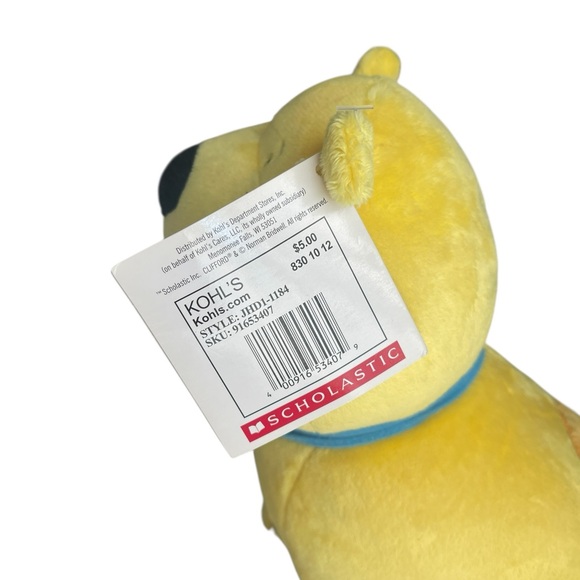 Kohls Care T-Bone 10" Clifford The Big Red Dog Yellow Stuffed Plush NWT - Picture 3 of 6